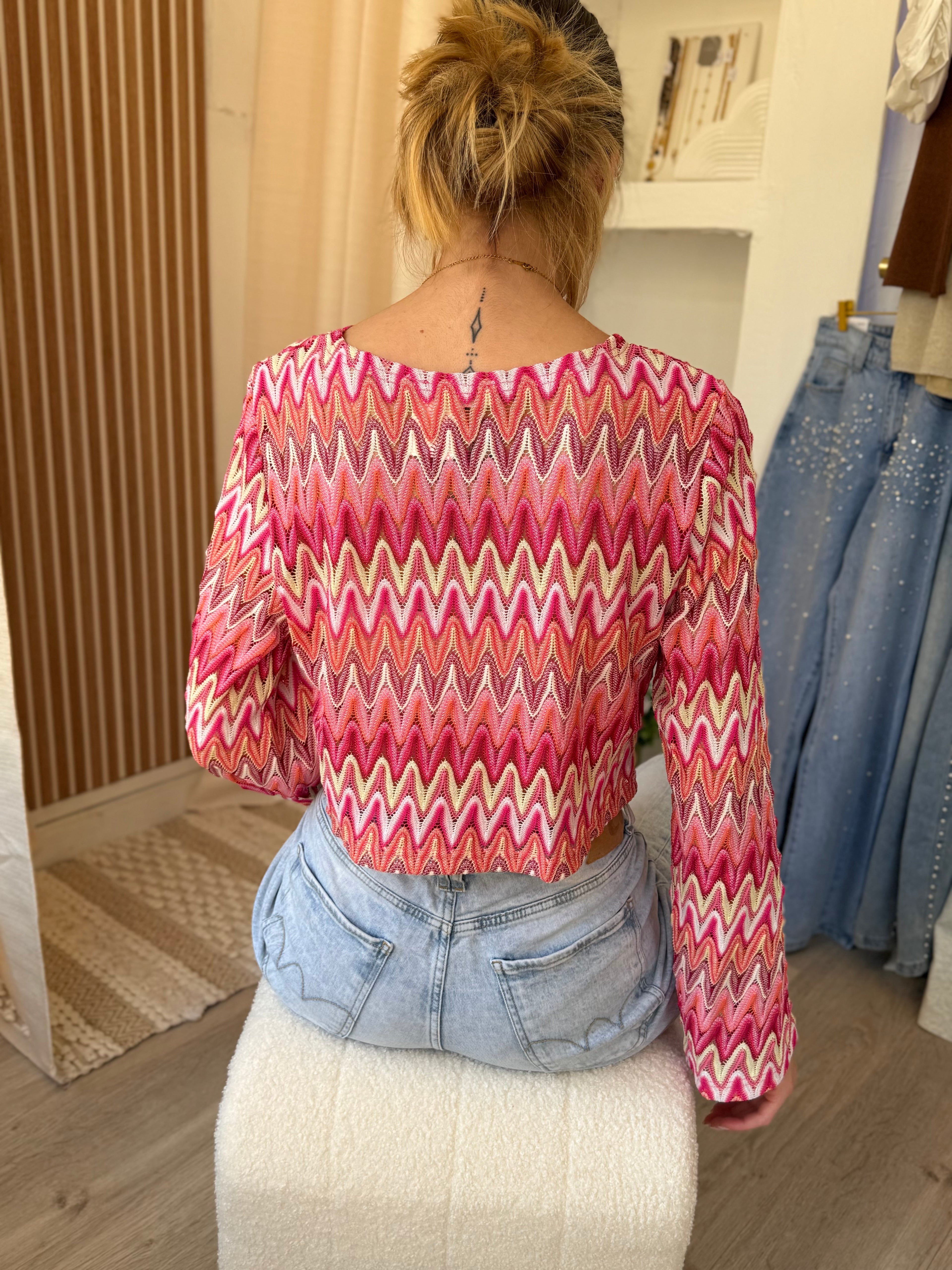 Top Sunset Waves Rose & Corail