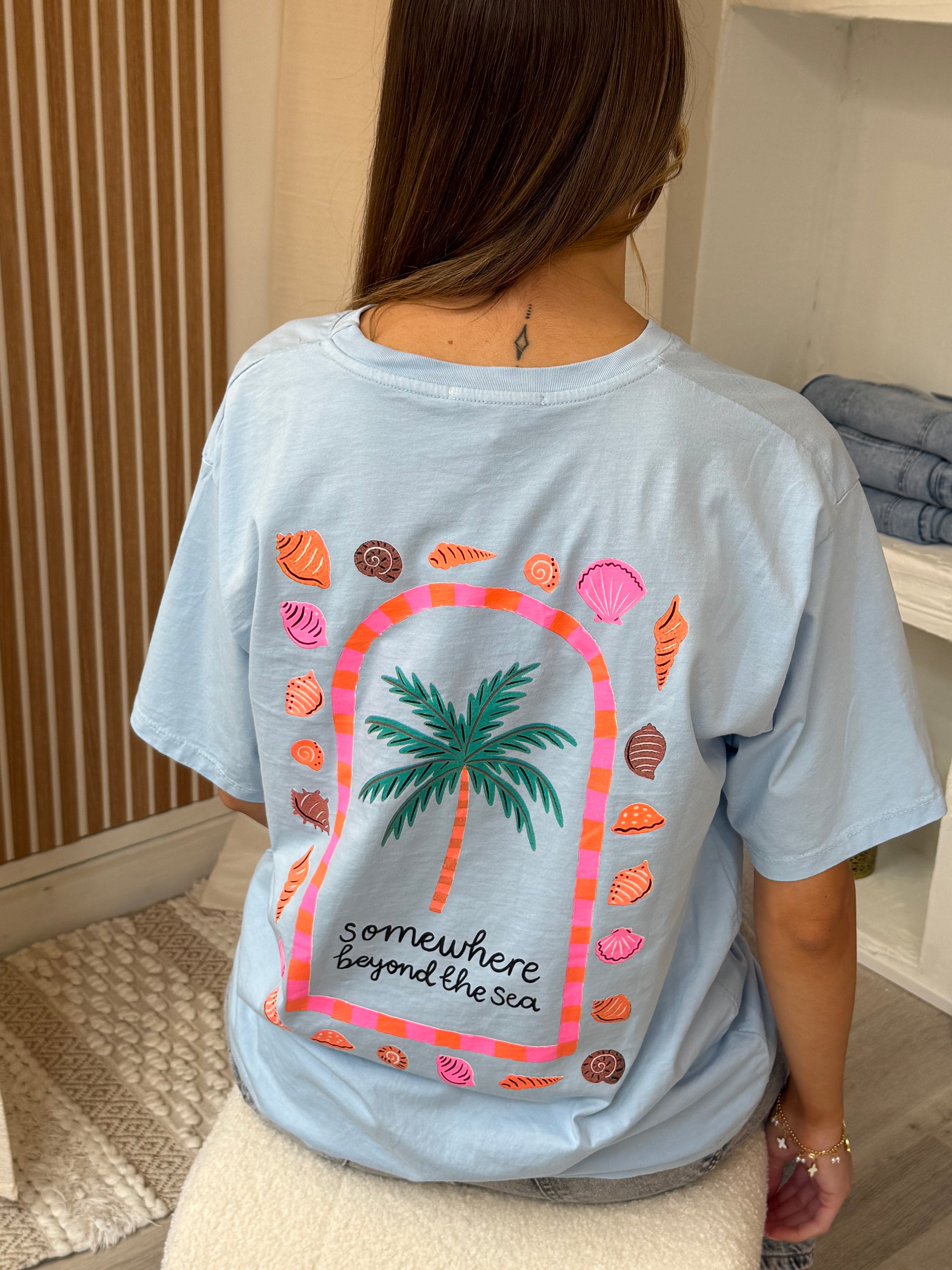 T-shirt Somewhere Bleu Ciel