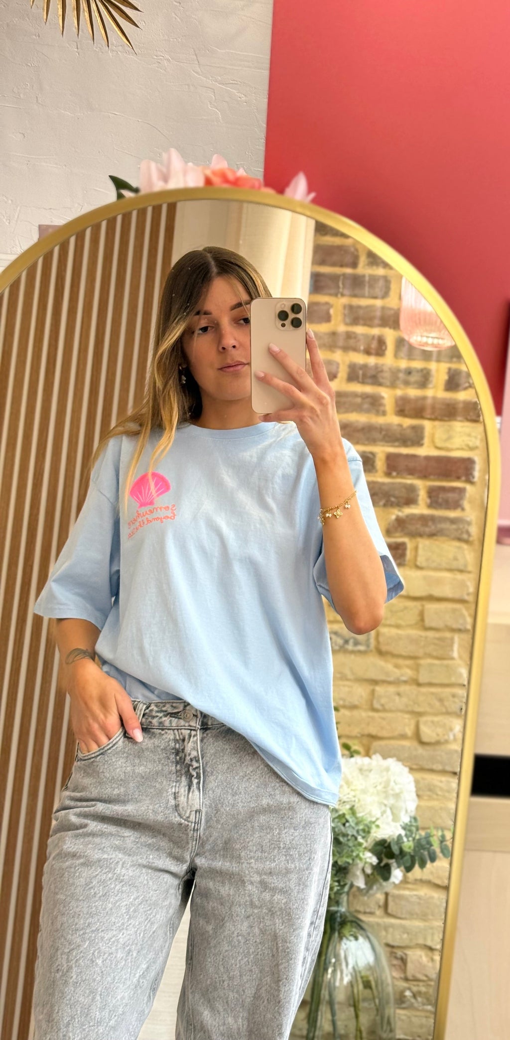 T-shirt Somewhere Bleu Ciel