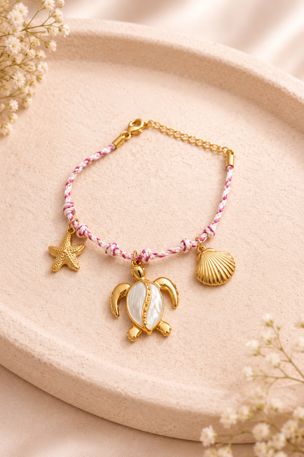Bracelet Turtle Pink Sea