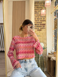 Top Sunset Waves Rose & Corail