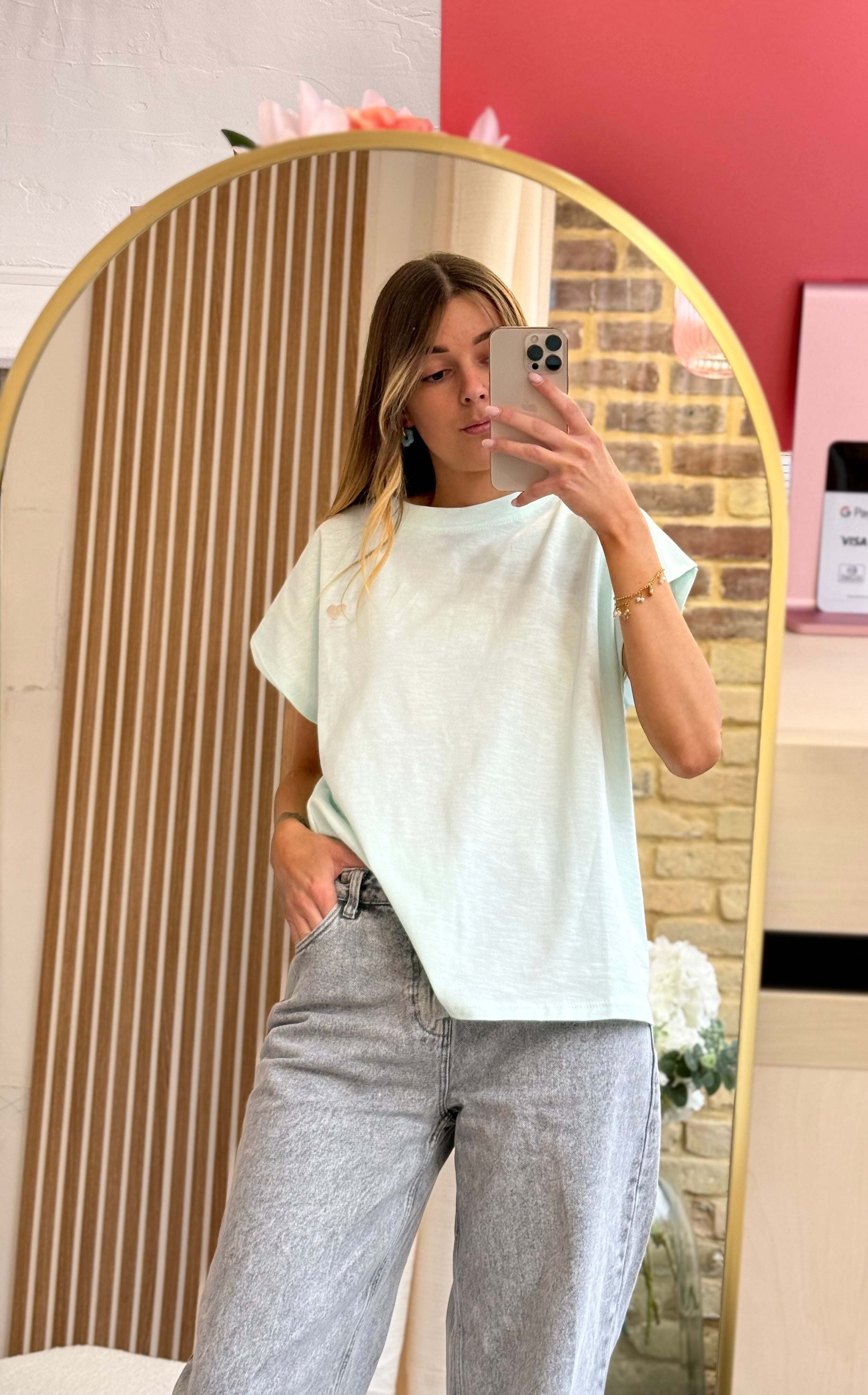 T-Shirt Menthe Cœur